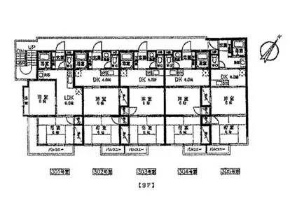 ヴィラ東川口(2DK/3階)の間取り写真