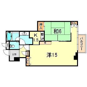 ルーア芦屋(2K/3階)の間取り写真