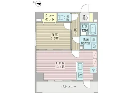 TS.MANSION 壱番館(1LDK/2階)の間取り写真
