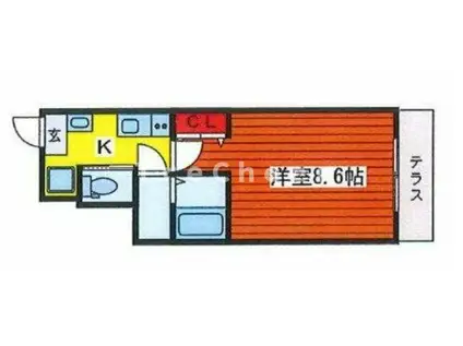 BEST STAGE赤羽(1K/1階)の間取り写真