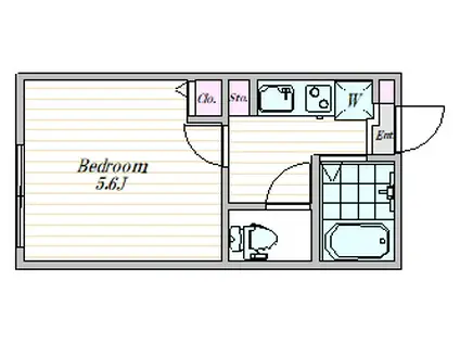 グランノーブル練馬(1K/3階)の間取り写真
