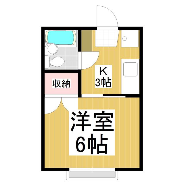 セジュール長里(1K/1階)の間取り写真