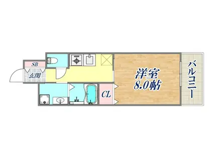 DAIWAマンション(1K/4階)の間取り写真