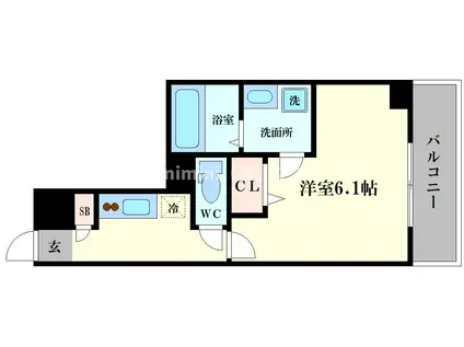 ファステート難波デラックス(1K/7階)の間取り写真