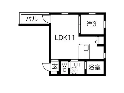 SAGITTARIUS(1LDK/1階)の間取り写真