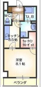 ハイトピア四日市(1K/3階)の間取り写真