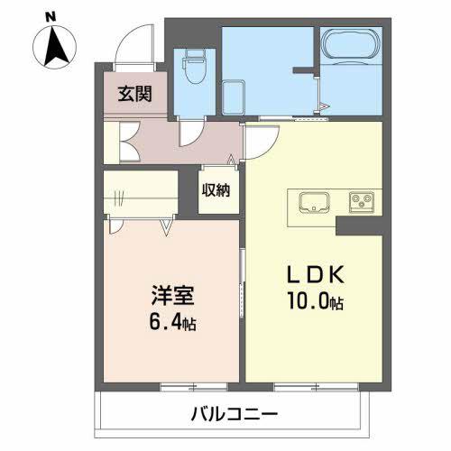 FIERTE PIECE(1LDK/3階)の間取り写真