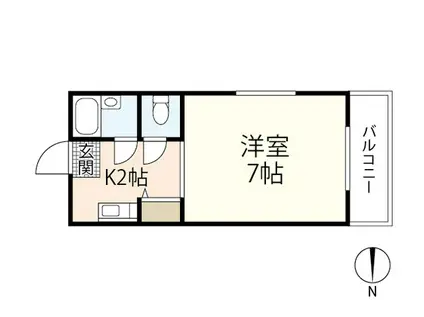 第三山田ビル(1K/1階)の間取り写真