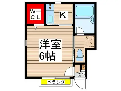 ホワイトコーポ(1K/1階)の間取り写真