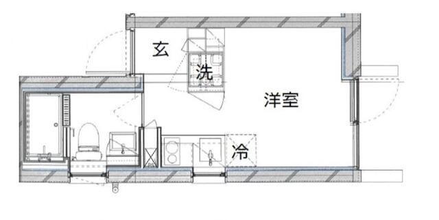 CREAL桜台(ワンルーム/2階)の間取り写真
