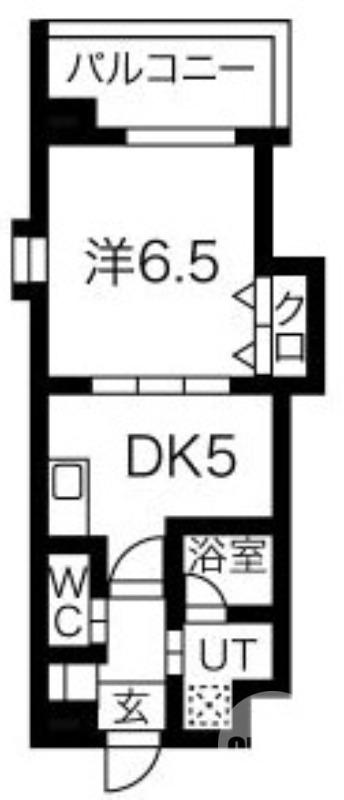 W.O.B.SAKAI(1DK/5階)の間取り写真