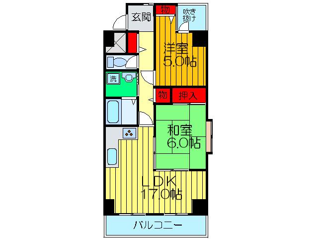第3クラウンマンション(2LDK/3階)の間取り写真