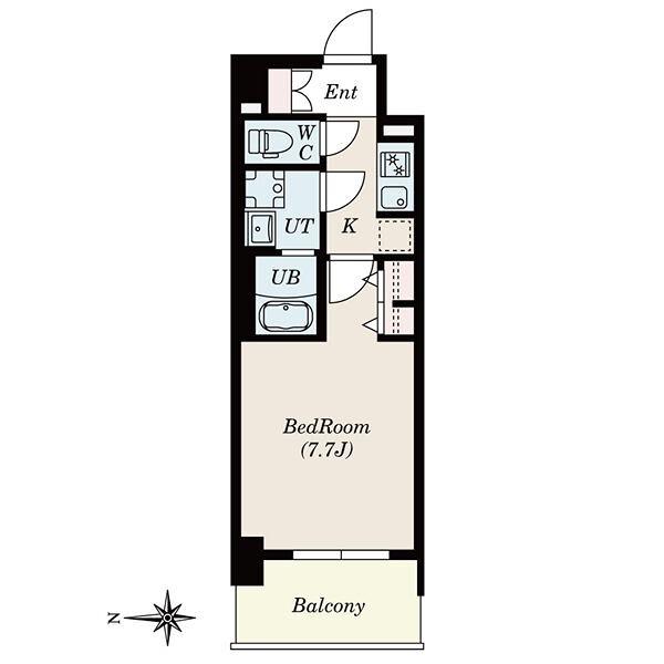 S-RESIDENCE堀田BEAUTE(1K/10階)の間取り写真
