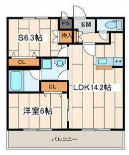 サンライズ(1SLDK/3階)の間取り写真