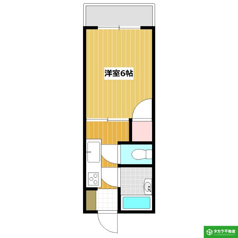 第1大分ユースコーポ(1K/3階)の間取り写真