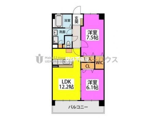 RESIAS DAZAIFU BLDG(2LDK/2階)の間取り写真