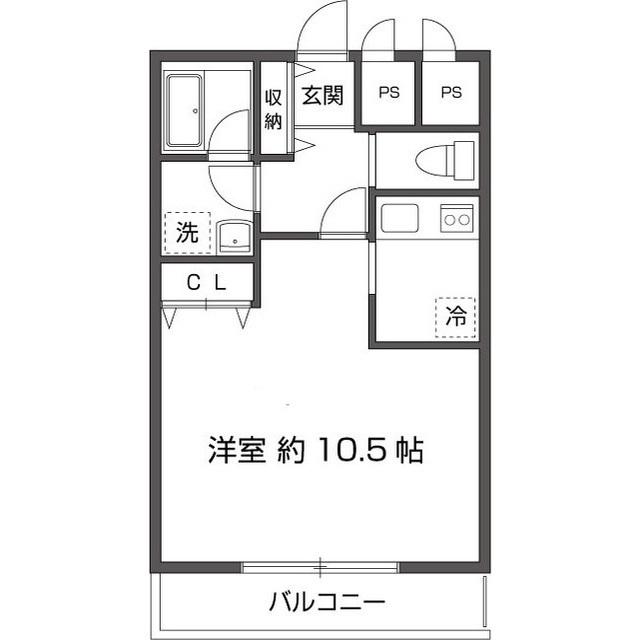 カターラ阿佐ヶ谷(1K/3階)の間取り写真