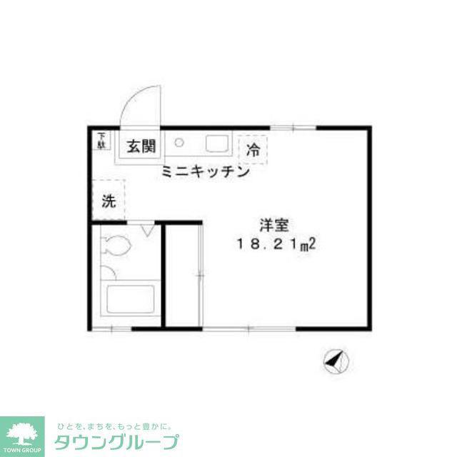 エクセル木曽(ワンルーム/1階)の間取り写真