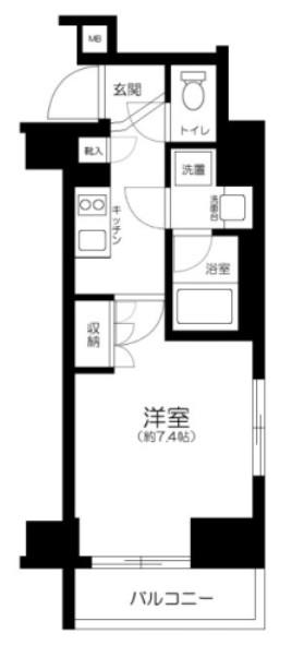 セジョリ板橋桜通(1K/2階)の間取り写真