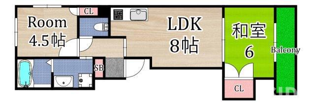 シャルマンハイツK(2LDK/3階)の間取り写真