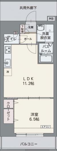コルディエラ(1LDK/3階)の間取り写真