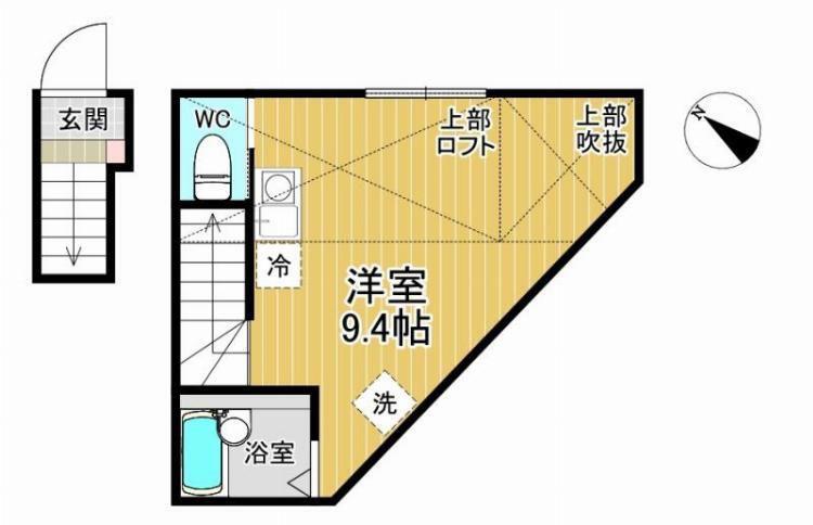 IVY HOUSE HORIKIRI S棟(ワンルーム/2階)の間取り写真