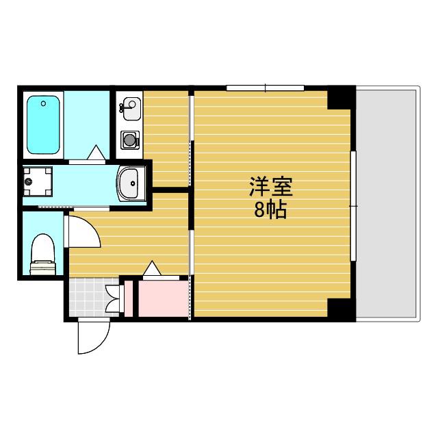 リゲルKAWAMOTO(1K/1階)の間取り写真