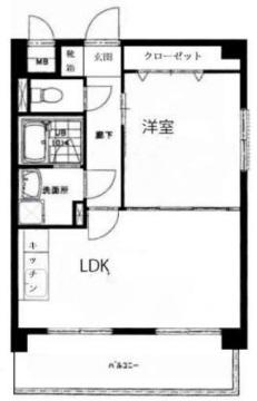TAISHOKAN CASTELLINO(1LDK/1階)の間取り写真