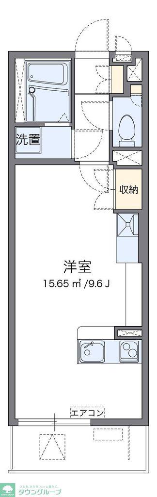 ミランダ渚 九つ星(ワンルーム/1階)の間取り写真