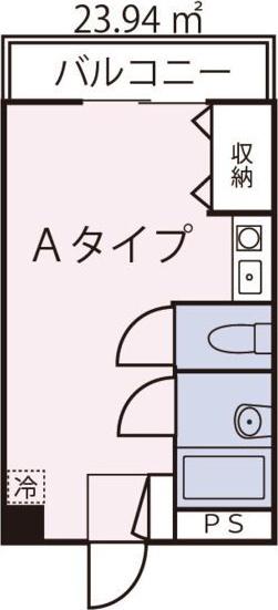 ドミール今池(1K/8階)の間取り写真