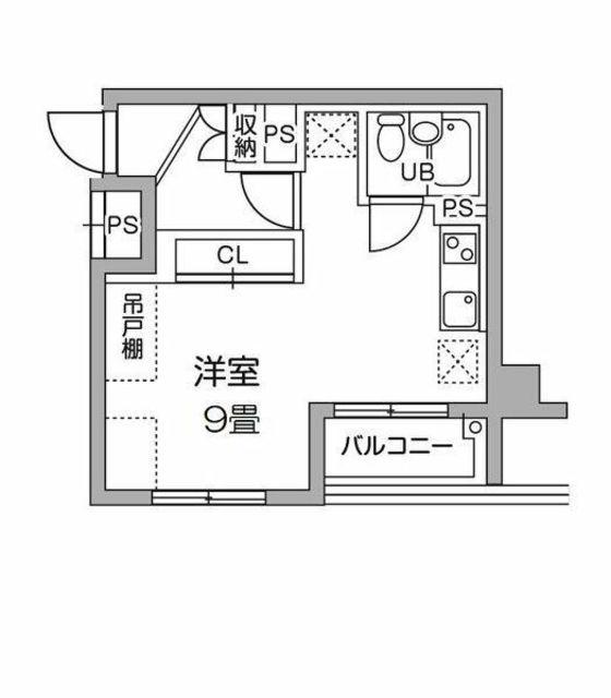 TS GARDEN稲城(ワンルーム/2階)の間取り写真
