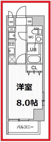 レオーネ南千住II(1K/4階)の間取り写真