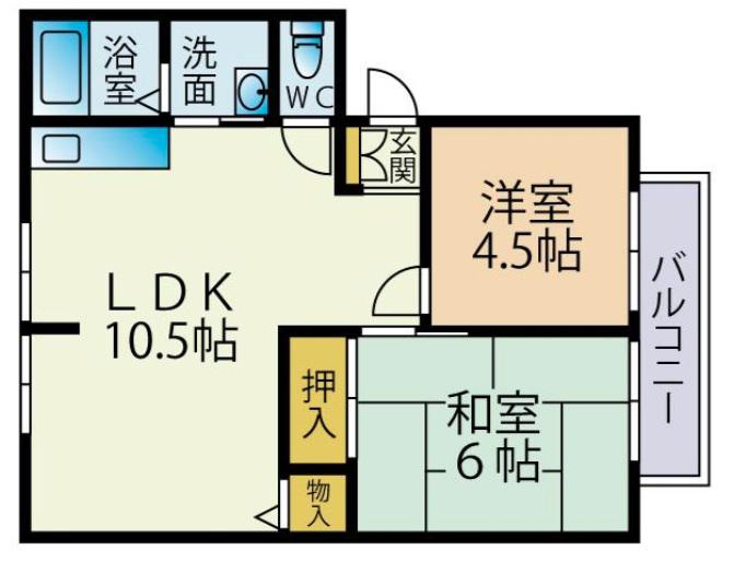 MASON LUIRE(2LDK/2階)の間取り写真