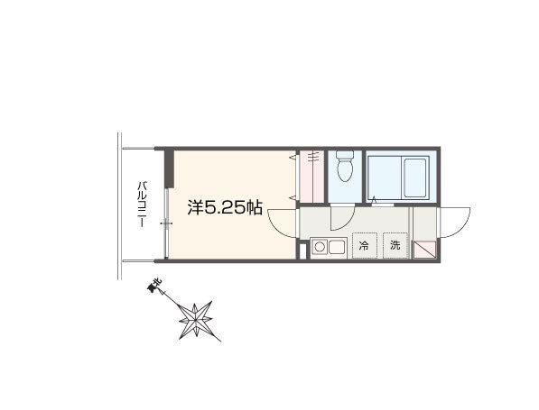 MELLAS桜ヶ丘(1K/3階)の間取り写真