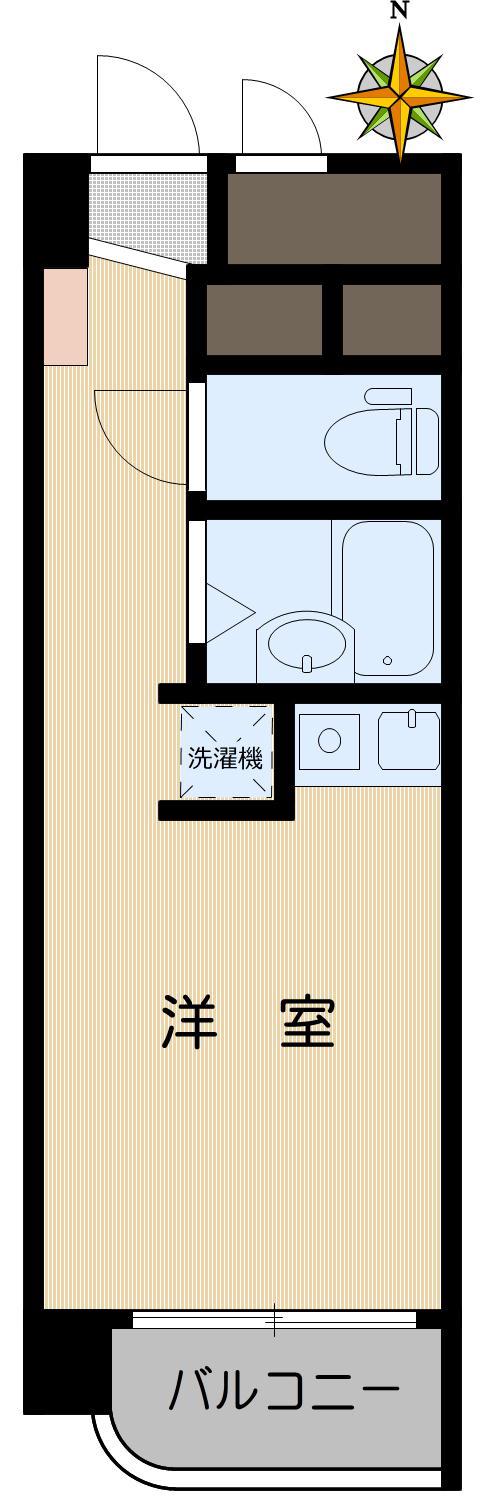 後楽園キャステール(ワンルーム/8階)の間取り写真