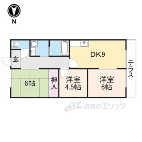 エスペランサ森川1(3LDK/1階)の間取り写真