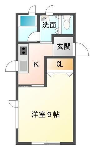 レジデンス工藤III(1K/2階)の間取り写真