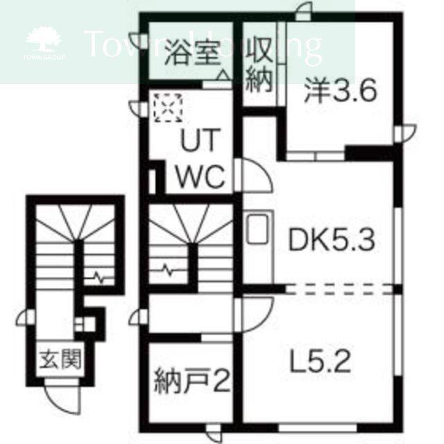 プチ・メゾン石井(1LDK/2階)の間取り写真