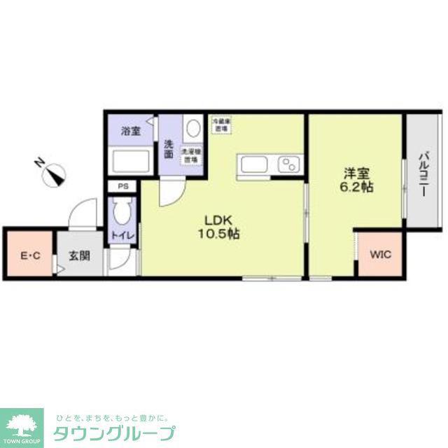 ベラフォレスタ小山(1LDK/1階)の間取り写真