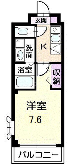 デュークM・S(1K/3階)の間取り写真