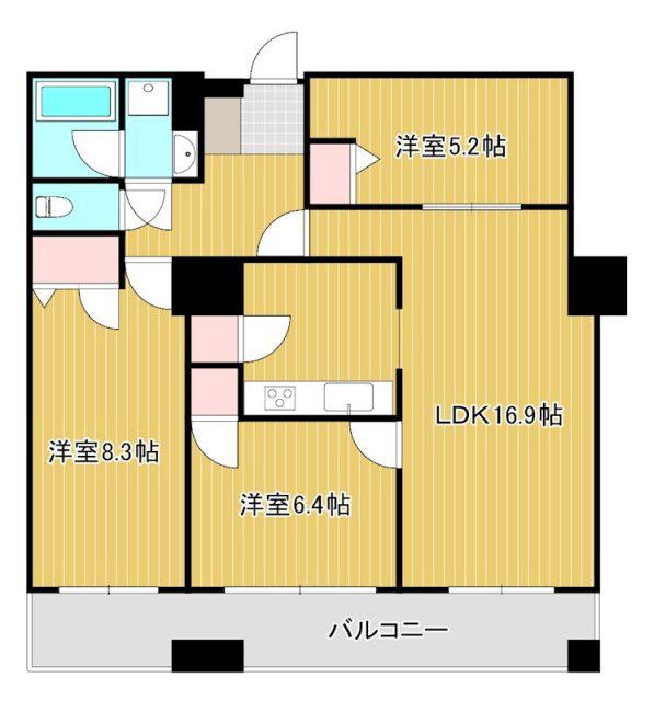 DSTOWER(3LDK/13階)の間取り写真