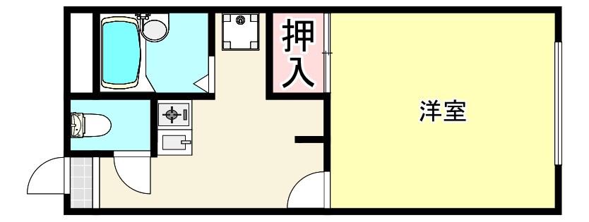 レオパレス水堂(1K/1階)の間取り写真