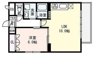 メゾンケーエスヒロ(1LDK/3階)の間取り写真