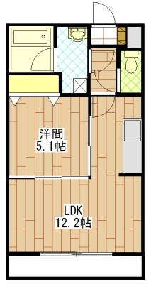 パルテール(1LDK/1階)の間取り写真