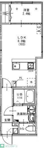 KEIAI RESIDENCE 宮原II(1LDK/1階)の間取り写真