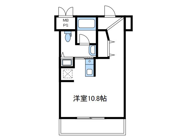 ベルポスト(ワンルーム/2階)の間取り写真