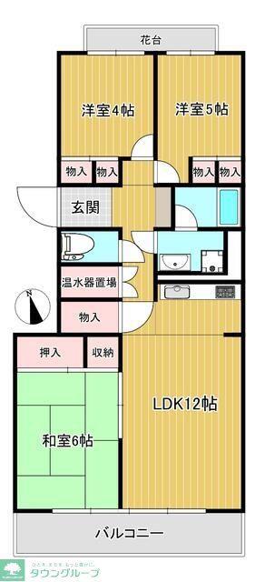 柏ハイム(3LDK/4階)の間取り写真
