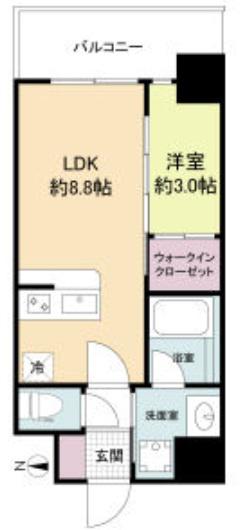 セレニテ新大阪グランデ シュッド(1LDK/11階)の間取り写真