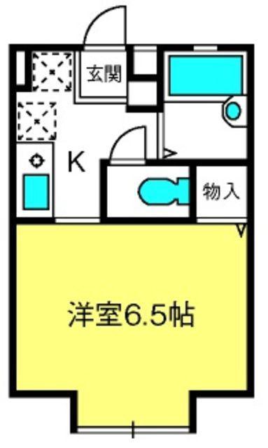 メゾンかんとうA(1K/2階)の間取り写真