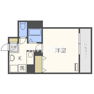 ACTY北堀江(1K/3階)の間取り写真